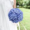 DH EYB 10 pcs Hydrangea Artificial Flowers, Silk Artificial Hydrangea Head with Stem Hydrangea for Bridal Wedding Baby Shower Home Party Decoration (Light Blue) view 4