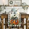Artoid Mode Pumpkin Bow Buffalo Plaid Fall Table Runner,Seasonal Autumn Kitchen Dining Table Decoration for Home Party Decor 13x60 Inch view 2