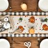Artoid Mode Pumpkin Bow Buffalo Plaid Fall Table Runner,Seasonal Autumn Kitchen Dining Table Decoration for Home Party Decor 13x60 Inch view 4