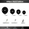 412pcs Black Balloons 18 12 10 5 Inch Black Balloon Garland Arch Kit Different Sizes Matte Latex Balloons for Baby Shower Birthday Wedding Party Decorations view 2