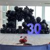 412pcs Black Balloons 18 12 10 5 Inch Black Balloon Garland Arch Kit Different Sizes Matte Latex Balloons for Baby Shower Birthday Wedding Party Decorations view 4