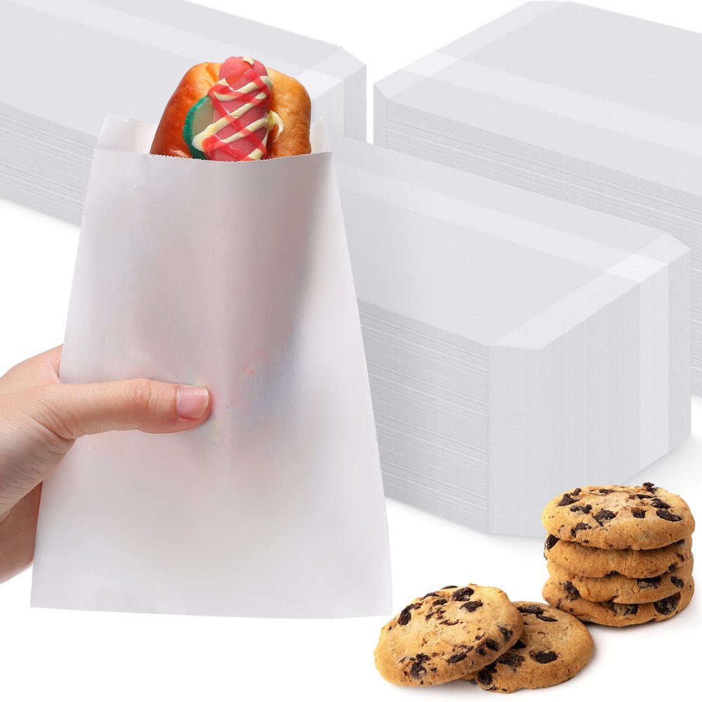 Lallisa 1000 Pcs 5x7'' Glassine Bags Wax Paper Treat Bag for Cookie, White