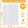 Lallisa 1000 Pcs 5x7'' Glassine Bags Wax Paper Treat Bag for Cookie, White view 2