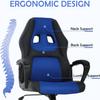 Gaming Chair Massage Office Chair Ergonomic Video Game Chairs Adjustable Reclining Computer Chair with Lumbar Support Armrest Headrest Task Rolling Swivel Chair Game Chair for Adult Teen, Blue view 3