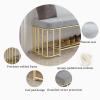 ZEELYDE Shoe Rack,Two-Tier Padded Organization and Storage Bench, Shoe Rack with Open Shelves, Metal Frame, Ideal for Entryway Hallway Living Room,A,100CM view 2