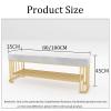 ZEELYDE Shoe Rack,Two-Tier Padded Organization and Storage Bench, Shoe Rack with Open Shelves, Metal Frame, Ideal for Entryway Hallway Living Room,A,100CM view 3