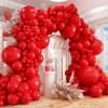 412pcs Red Balloons 18 12 10 5 Inch Red Balloon Garland Arch Kit Different Sizes Matte Latex Balloons for Baby Shower Birthday Wedding Party Decorations view 1