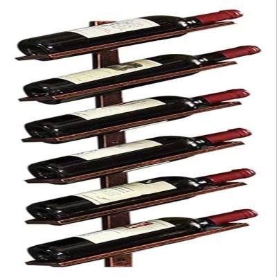 ALDEPO Wine Rack Wall Mounted Wall Mount Wine Bottle Storage Rack, Cork Storage Store Red, White, ChampagneKitchen Storage Rack Display (Color : Light Green, Size : 6 Bottles)