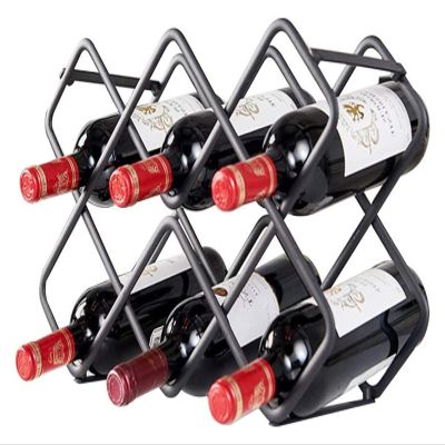 ALDEPO Wine Rack Wine Storage Holder 6 Bottle Wine Holder Rack Stand Space Saver Protector Countertop Free Stand for Red & White Wines,5Bottles,5bottles (Color : 8bottles)