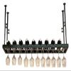 ALDEPO Wine Rack Wall Mount Wine Rack/Ceiling Mounted Hanging Wine Bottle Holder/Metal Iron Wine Glass Holder high Cup Holder/Adjustable Height Hanging Wine Holder (Color : Suit, Size : 50x30cm) view 1