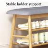 ZEELYDE Shoe Rack,Bamboo Shoe Bench, Shoes Storage Benches, 3-Tier Shoe Rack, Organizer with 2 Tier Storage Simple Style Good Load Bearing, Ideal for Entryway Hallway Living Room,70CM view 4