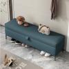 ZEELYDE Shoe Rack,Storage Bench,Faux Leather Storage Ottoman Bench,Premium End of Bed Bench with Storage,Modern Upholstered Bench Shoe Bench Bedroom Bench-Blue 100x40x45cm view 1