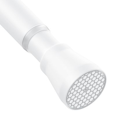 AIZESI Shower Curtain Rod 30-64 Inch No Drilling Adjustable Shower Rod Never Rust & Non-Slip Tension Curtain Rod White Spring Loaded Curtain Rods for Window Bathroom Doorway Closet Cupboard
