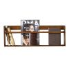 ROYUMI Walnut Magazine Rack Wall Mounted, Decorative Magazine Storage Holder, Wall Hanging Magazine Shelving, for Living Room, Home Office view 1