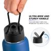 koodee Insulated Water Bottle-32 oz Stainless Steel Vacuum Insulated Water Bottle with Straw Lid, Double Wall Metal Sports Water Bottle for Men (Navy) view 3