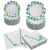 Hpscdyo 180Pcs Golf Party Supplies Paper Plates and Napkins Serve 60 Disposable Tableware Set for Birthday Party Decorations Game Day Family Holiday Sports Events view 1