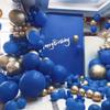 412pcs Royal Blue Balloons 18 12 10 5 Inch Blue Balloon Garland Arch Kit Different Sizes Matte Latex Balloons for Baby Shower Birthday Wedding Party Decorations view 4