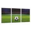 3 Panels Canvas Wall Art Green Soccer Huge Soccer Field with Soccer Goal Sports Painting Poster for Canvas Wall Art Prints for Wall Decor Room Decor Bedroom Decor Gifts 24x36inch(60x90cm) Frame-styl view 1