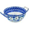 Polmedia Polish Pottery Bouillon Cup UNIKAT - Delicate Magnolia Pattern Handmade in Boleslawiec Poland by Ceramika Artystyczna + Certificate of Authenticity view 1