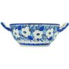 Polmedia Polish Pottery Bouillon Cup UNIKAT - Delicate Magnolia Pattern Handmade in Boleslawiec Poland by Ceramika Artystyczna + Certificate of Authenticity view 3