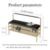 ZEELYDE Shoe Rack,Faux PU Bench, 3 Tier Shoe Rack Bench, Entryway Bench with Storage Shelf, PU Upholstered Dining Bench for Indoor Entrance Hallway Bedroom Living Room,B,60CM view 2