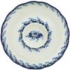 Polmedia Polish Pottery Chip and Dip Platter 12-inch - Flowers At Dusk Pattern Handmade in Boleslawiec Poland by Ceramika Artystyczna + Certificate of Authenticity view 2
