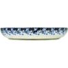Polmedia Polish Pottery Chip and Dip Platter 12-inch - Flowers At Dusk Pattern Handmade in Boleslawiec Poland by Ceramika Artystyczna + Certificate of Authenticity view 3