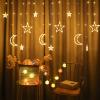 Star Moon Curtain String Lights, 126 LED Romantic Ambience Battery Powered Ramadan Curtain Lights and Decorative String Curtain Lights Moons and Stars for Weddings Birthdays view 4