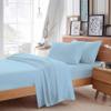 AHJ Beddings Comforter Set 7 Piece Bed in a Bag with 500GSM Comforter and 17 inch Deep Pocket Sheet Set - 600 Thread Counts, 100% Egyptian Cotton - Twin-XL Size, Sky Blue Solid view 3