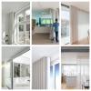 Ceiling Hidden Curtain Straight Track, Nursery/Office/Apartment Sliding Curtain Rail System Embedded, for Privacy Room Divider, Aluminum Alloy, with Complete Kit ( Color : White , Size : 380cm/12.4ft/ view 3
