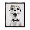 Stupell Industries Funny Dog Formal Bowtie Glasses Framed Floater Canvas Wall Art, Design by Karen Smith view 1
