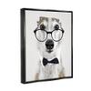 Stupell Industries Funny Dog Formal Bowtie Glasses Framed Floater Canvas Wall Art, Design by Karen Smith view 2