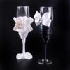 7oz Champagne Cup Wine Glasses Bride and Groom Champagne Flutes for Toasting,Wedding Gifts,Couples Gifts,Wedding Decorations (K) view 3