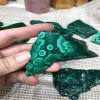 HXSCOO Natural Malachite Slice Crystal Mineral Specimen Polished Quartz Slab Rock Home Decoration Gift Energy (Size : 40-60g) view 2