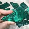 HXSCOO Natural Malachite Slice Crystal Mineral Specimen Polished Quartz Slab Rock Home Decoration Gift Energy (Size : 40-60g) view 3