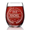 65th Birthday Gifts for Women - Personalized Wine Glass - Funny Novelty 65 Year Old Woman Gift Ideas - 65th Decorations for Her, Wife, Friend - Unique 65th Birthday Present for Her 1958 Gift view 1