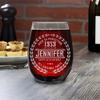 65th Birthday Gifts for Women - Personalized Wine Glass - Funny Novelty 65 Year Old Woman Gift Ideas - 65th Decorations for Her, Wife, Friend - Unique 65th Birthday Present for Her 1958 Gift view 4