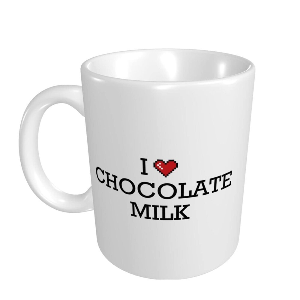 Abipuir Fun Coffee Mugs I Love Chocolate Milk Mug Cute Mugs Large Coffee Mugs