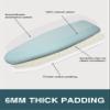 SUNKLOOF Extra Wide Ironing Board Cover and Pad,18X49 Reflective Silicone Ironing Board Cover, Resist Scorching and Staining,4 Fasteners, Elastic Edges, Protective Scorch Mesh Cloth,18X49in Blue view 3