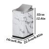 DYPASA Garbage Recycling Bin 10L Shake Lid Trash Can Household Light Luxury Rectangular Stainless Steel Trash Can Large-Capacity Trash Storage Bucket Kitchen Trash Can (Color : Black) view 2