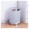 DYPASA Wastepaper Basket Round Wastebasket Recycling Bin Creative Mesh Trash Can Waste-Basket Office Living Room White Trash Basket, 2.3 Gallons, 7.9" Diameter Top X 11.4" H Garbage Can view 1