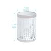 DYPASA Wastepaper Basket Round Wastebasket Recycling Bin Creative Mesh Trash Can Waste-Basket Office Living Room White Trash Basket, 2.3 Gallons, 7.9" Diameter Top X 11.4" H Garbage Can view 2