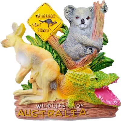 Australia Animal Kangaroo Koala Crocodile Australia Magnet Fridge Refrigerator Magnet Decoration Sticker Souvenir Resin Crafts Kitchen Whiteboard