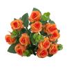 Artificial Roses Flowers,Artificial Flowers,20 Heads Small Roses Blooming Faux Flower Bouquet with Stem for Home Office Parties Bridal and Wedding Decoration (2, Orange) view 1