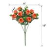 Artificial Roses Flowers,Artificial Flowers,20 Heads Small Roses Blooming Faux Flower Bouquet with Stem for Home Office Parties Bridal and Wedding Decoration (2, Orange) view 2