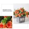 Artificial Roses Flowers,Artificial Flowers,20 Heads Small Roses Blooming Faux Flower Bouquet with Stem for Home Office Parties Bridal and Wedding Decoration (2, Orange) view 4