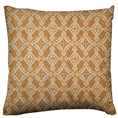 lovemyfabric Diamond Pattern Tribal Print Decorative Throw Pillow Cushion Cover for Christmas Decor, Bedroom, Sofa, Kitchen, Classroom, Living Room, Interior Design (14" x 14", Brown)