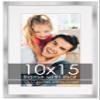 10x15 Silver Frame with White Mat - Silver 12x17 Frame Wood Made to Display Print or Poster Measuring 10 x 15 Inches with White Photo Mat view 1