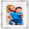 10x15 Silver Frame with White Mat - Silver 12x17 Frame Wood Made to Display Print or Poster Measuring 10 x 15 Inches with White Photo Mat view 3