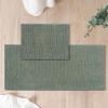 FRESHMINT Chenille Bathroom Rugs Set - 2 Piece 17"x24" + 20"x47", Non-Slip Bath Mats, Water Absorbent, Washable Shower Floor Mat, Sage Green view 1